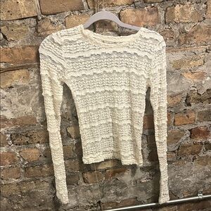 Elegant Cream Lace Women's Top